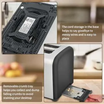 SEEDEEM 2 Slice Toaster with LCD Display and 50% Faster Speed