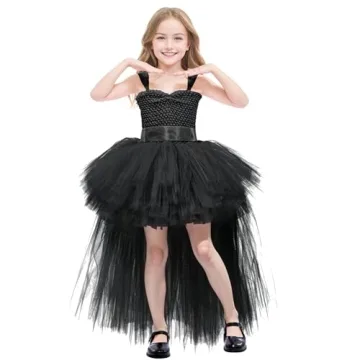 Girls Black Tutu Dress for Parties & Halloween