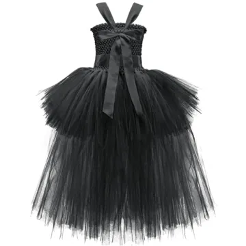 Girls Black Tutu Dress for Parties & Halloween