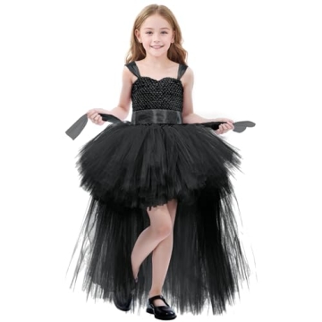 Girls Black Tutu Dress for Parties & Halloween