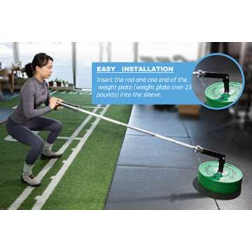 T-Bar Row Plateform Landmine Attachment – Fit 2” Olympic Bars – 360 Degree landmine Base - Back Exercise Gym Equipment (T Bar Row Attachment)