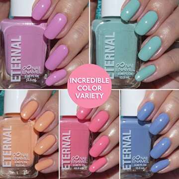 Eternal Pastel Nail Polish Sets for Women (CANDY PASTELS) - Pastel Nail Polish Set for Girls - Long ...