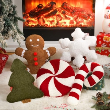 Christmas Throw Pillows - 5 Pcs Festive Decor
