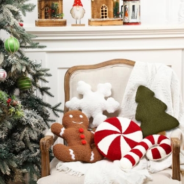 Christmas Throw Pillows - 5 Pcs Festive Decor