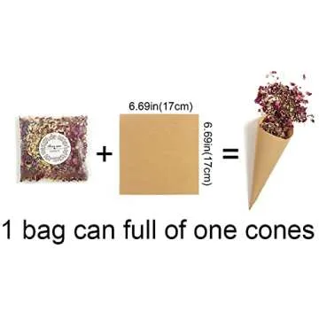 homeemoh Party Confetti Natural Dried Flower Petals, 12 Packs Biodegradable Confetti Real Rose Petals for Wedding and Party Decoration