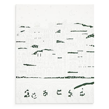 Galison Snowy City Paint by Number Kit for All Ages