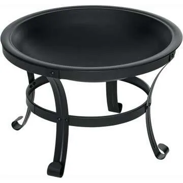 SINGLYFIRE Outdoor Fire Pit with Spark Screen and Poker