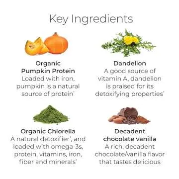 Hush & Hush PlantYourDay, Vegan Super Greens with Pea Protein Powder Contains Broccoli, Fiber, Magnesium, Folic Acid, Cinnamon, Psyllium Husk Powder, Prebiotics and Probiotics, Gluten Free - 14.18 oz