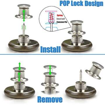 ARCTIC EAGLE Button Pins for Stylish Jean Upgrades