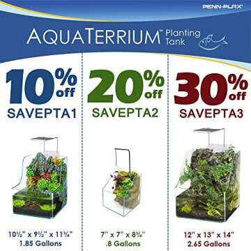 PENN-PLAX AquaTerrium Planting Tank – Hydroponic Aquarium with Integrated Filter System for Live Plants and Fish – 1.85 Gallons