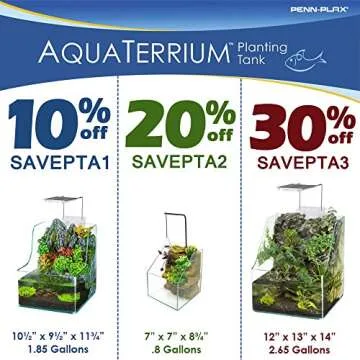PENN-PLAX AquaTerrium Planting Tank – Hydroponic Aquarium with Integrated Filter System for Live Plants and Fish – 1.85 Gallons