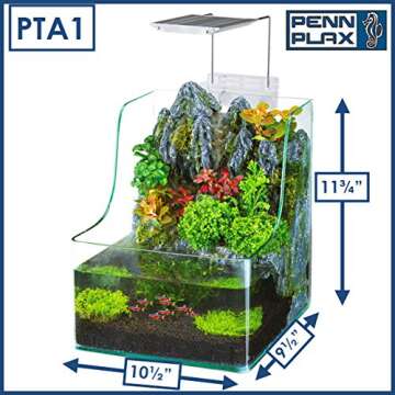 PENN-PLAX AquaTerrium Planting Tank – Hydroponic Aquarium with Integrated Filter System for Live Plants and Fish – 1.85 Gallons