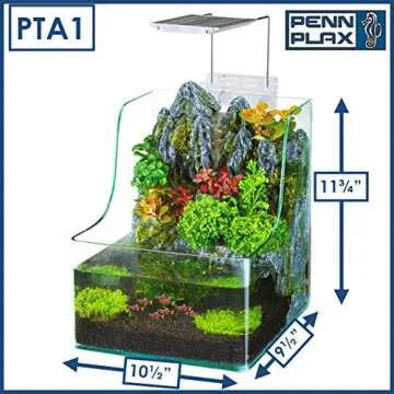 PENN-PLAX AquaTerrium Planting Tank – Hydroponic Aquarium with Integrated Filter System for Live Plants and Fish – 1.85 Gallons