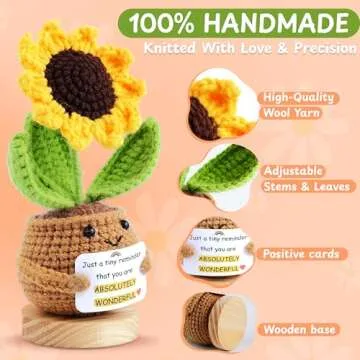 Handmade Sunflower Crochet Doll Gift for Loved Ones