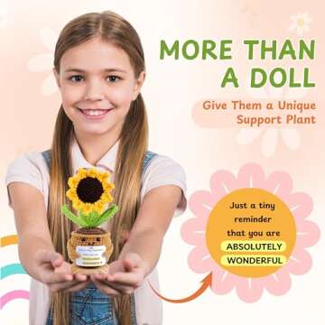 Handmade Sunflower Crochet Doll Gift for Loved Ones