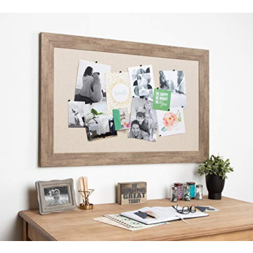 DesignOvation Beatrice Chic Linen Fabric Pinboard