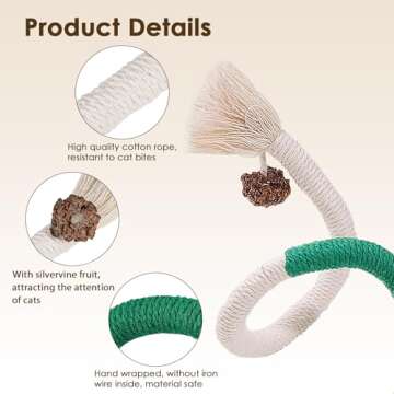 Letalong Interactive Cotton Rope Toys for Cats and Kittens