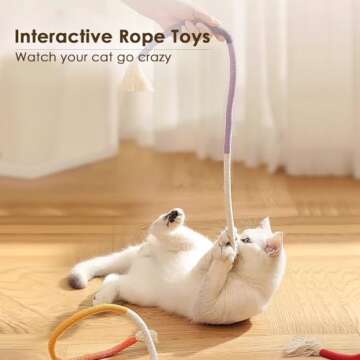 Letalong Interactive Cotton Rope Toys for Cats and Kittens