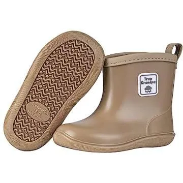 Tree Grandpa Toddler Rain Boots Size 9 for Boys Girls Kids Rain Shoes Boots Baby Rain Boots Waterproof and Lightweight With Easy-on