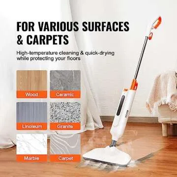 VEVOR Steam Mop for Deep Cleaning Hard Floors