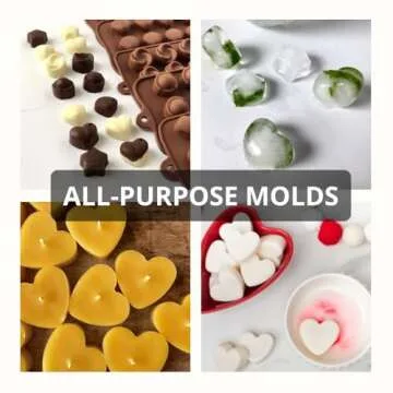 Small Silicone Molds for Fat Bombs - Jello Molds Silicone - 2 eBooks 12 Recipes- Ideal for Chocolate Candy Making, Molding Chocolate, Fat Bomb, Caramel - Includes different shape Truffle Mold silicone