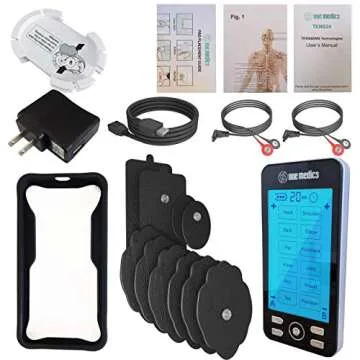 Tens Unit Machine Pulse Massager for Pain Relief, 24 Massage Modes, Rechargeable Muscle Stimulator D...