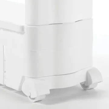 mDesign Slim Rolling Utility Cart for Laundry with 3 Shelves