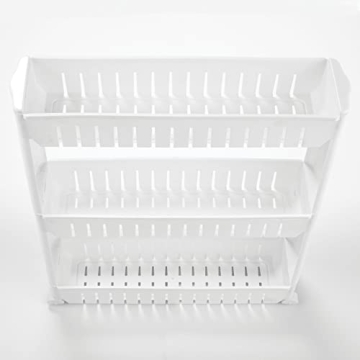 mDesign Slim Rolling Utility Cart for Laundry with 3 Shelves