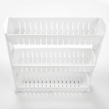 mDesign Slim Rolling Utility Cart for Laundry with 3 Shelves