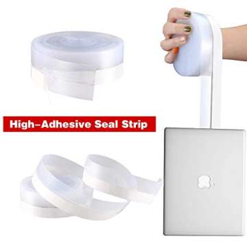 Silicone Seal Strip,8M/26ft Door Strip Bottom for Doors Silicone Sealing Sticker Adhesive for Doors and Windows Gaps of Anti-Collision Silicone (45MM, Transparent)