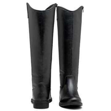 Vepose Women's Knee High Boots 956 Wide Calf Zipper Tall Fashion Boots