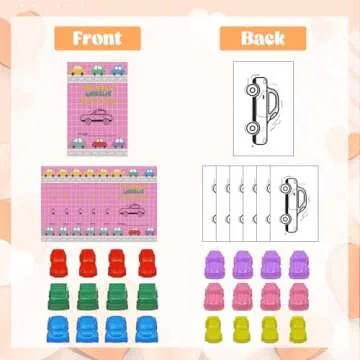 ONEHAUS 24 Pcs Valentines Cards Kids with Car Shaped Crayon - Boys Valentines Day Gifts for School Classroom, Perfect Valentines Class Party Favors for Toddler, Girls and Boys