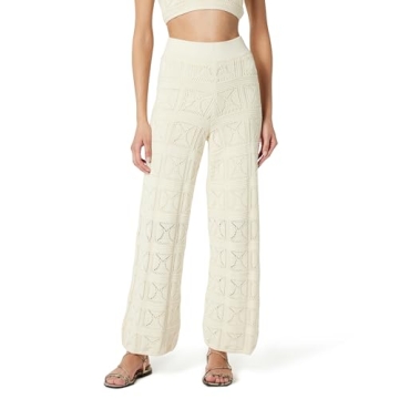 The Drop Women's Diza Pull On Flare Leg Crochet Pant - Stylish and Comfortable!