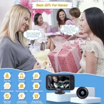 Baby Car Camera for Backseat 1080P - HD Crystal Night Vision, Easy to Install, 360° Rotation, Protect Baby's Eye, Dual Power (USB & Cigaretter) - Rear Facing Car Seat Camera for Newborn, Infant, Kids