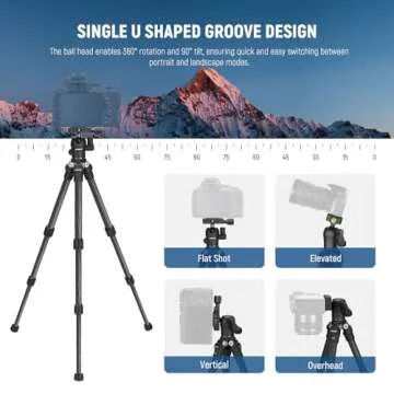 NEEWER Carbon Fiber Mini Tripod with Remote, 20"