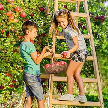 WYI Rattan Flower Basket, Handmade Wicker Planter Basket with Plastic Liner & Handle, Woven Storage Basket for Home Wedding Garden Decoration, Brown,S(445MWRMURZRG2O2814UOR)