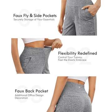 G4Free Wide Leg Yoga Pants - Comfortable Athletic Sweatpants