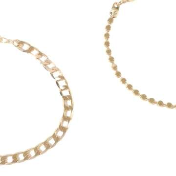 Set of 5 Different Dainty Gold Chain Bracelets Set for Women Gold Plated Link Chain Bracelets for Women Trendy Gold Stackable Cuff Bracelets for Jewelry Gifts Women Adjustable Bracelet