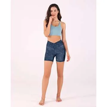 Buy ODODOS 5" Women's Crossover Yoga Shorts Online