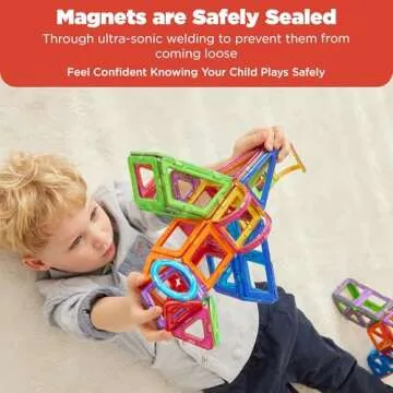 Magformers 62-Piece Magnetic Tiles Building Set for Kids