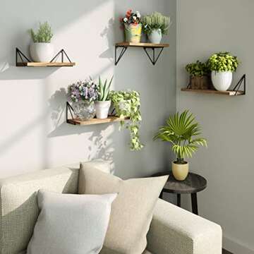 Floating Rustic Shelves Set for Stylish Home Decor
