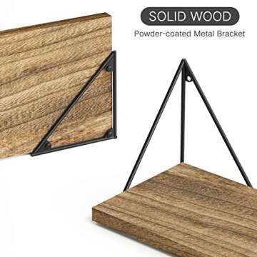 Floating Rustic Shelves Set for Stylish Home Decor