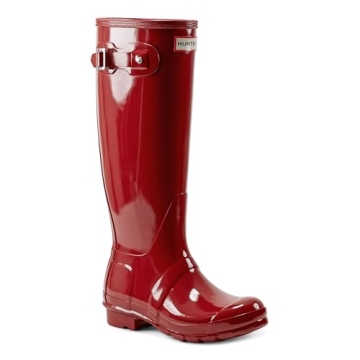 Hunter Women's Original Tall Gloss Rain Boots - Stylish Comfort in Military Red