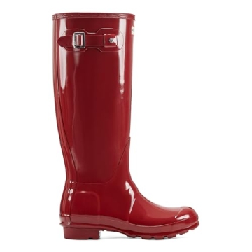 Hunter Women's Original Tall Gloss Rain Boots Military Red