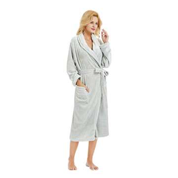 HEARTNICE Plush Fleece Robe for Women - Stylish Comfort