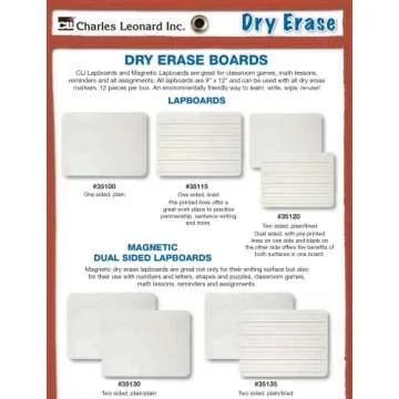 Durable Charles Leonard Dry Erase Lapboard for Schools