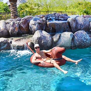 GoFloats Wiener Dog Party Tube Inflatable Raft, Float in Style (for Adults and Kids)