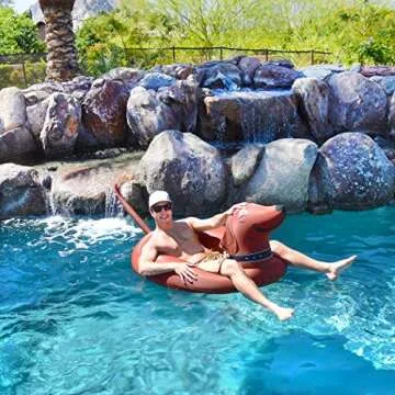 GoFloats Wiener Dog Party Tube Inflatable Raft, Float in Style (for Adults and Kids)