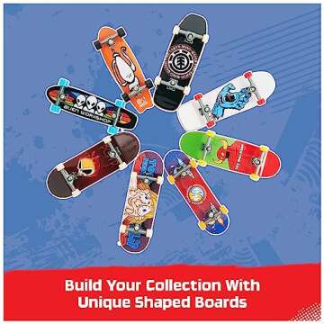 Tech Deck, 25th Anniversary 8-Pack Fingerboards with Exclusive Figure, Collectible and Customizable Mini Skateboards, Kids Toys for Ages 6 and up