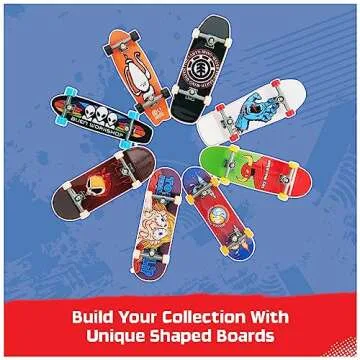 Tech Deck, 25th Anniversary 8-Pack Fingerboards with Exclusive Figure, Collectible and Customizable Mini Skateboards, Kids Toys for Ages 6 and up